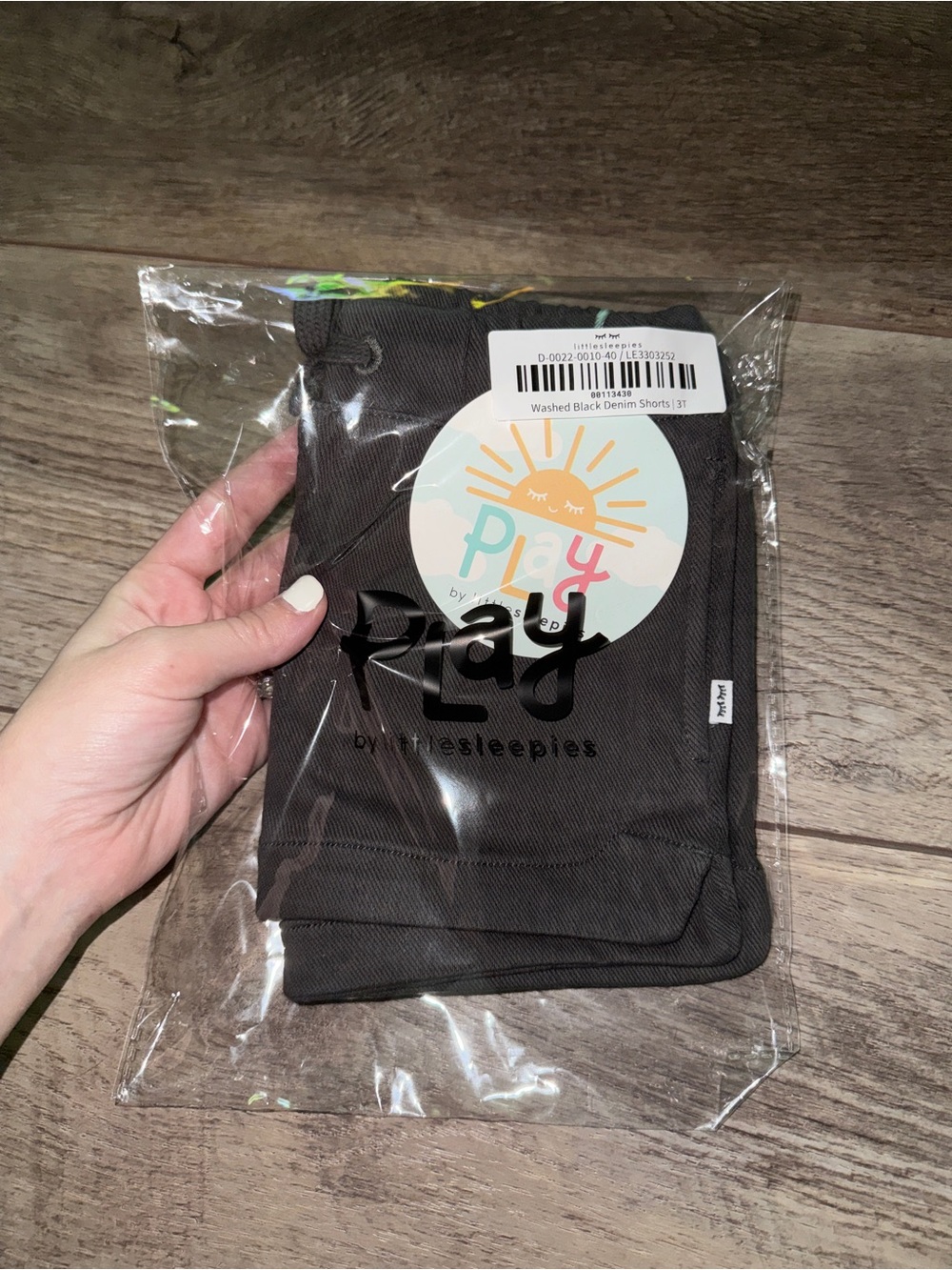 Play by Littke Sleepies Washed Black Denim Shorts - Black Sold Out 3T